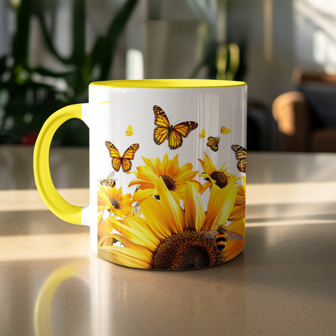 East Urban Home Ceramic Coffee Mug Yellow 325ml