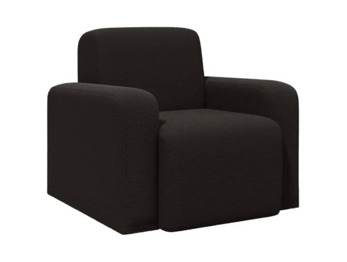 Tmriohed Loungesessel Schwarz Bouclé Sessel mit Holzrahmen 88x90x77cm Gemütlicher Polstersessel für Wohnzimmer und Schlafzimmer mit breiten Armlehnen und weicher Schaumstoff Polsterung.