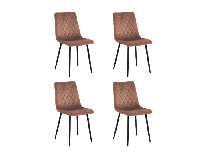 Lina® Esszimmerstuhl Elisia Esszimmerstühle 4er Set – Samt & Metall, Modern & Komfortabel (4er Set), Ergonomisch geformt, modernes Design, Samtbezug