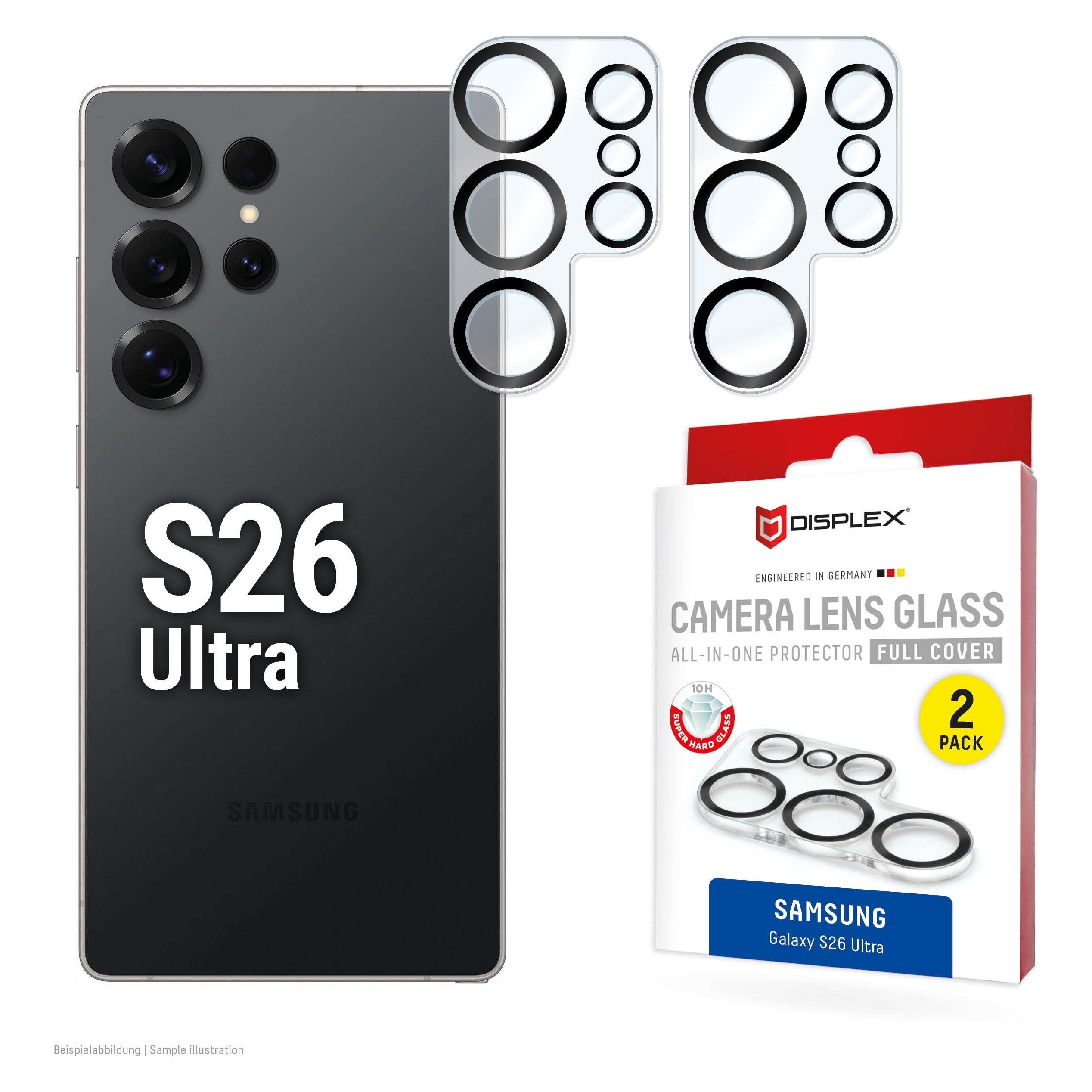 Displex Full Cover Camera Lens Glass, Kamera Schutzglas, Platte, Doppelpack (2 Stk., Samsung Galaxy S26 Ultra) (02243)