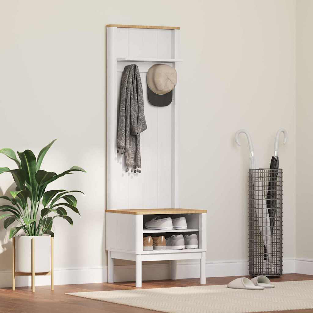 Ebern Designs 50 cm W Hall Tree White 158cm H X 50cm W X 40cm D