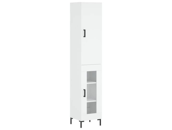 Bahut commode armoire bois blanche 34.5 x 34 x 180 cm