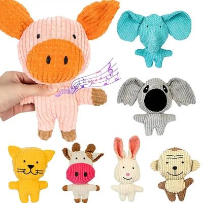 Inspire Essentials Corduroy Plush Squeaky Dog Toy For Chewing And Teeth Cleaning 2