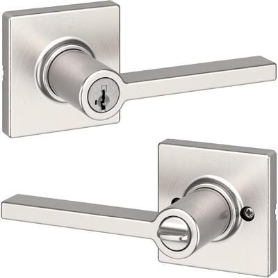 Kwikset Casey Entry Door Handle with Lock and Key