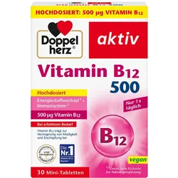 DOPPELHERZ Vitamin B12 500 Tabletten 30 St