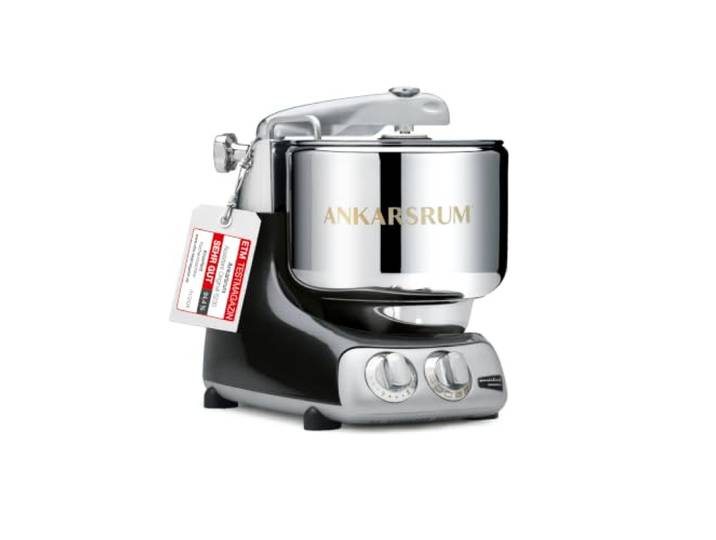 Ankarsrum Assistent Original 6230 Küchenmaschine, Black Diamond 1500 Watt, multifunktionale Küchenmaschine u.a. zum Backen, mit 7 Liter Edelstahlschüssel, handgefertigt in Schweden