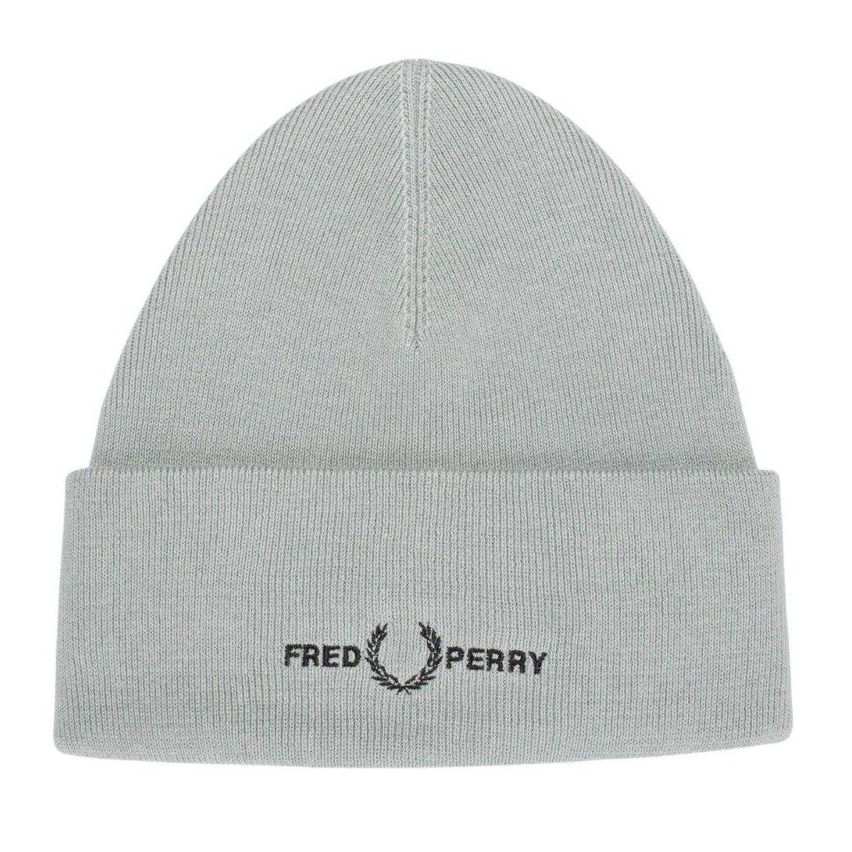 Fred Perry Beanie met grafisch logo voor volwassenen (Zilver)