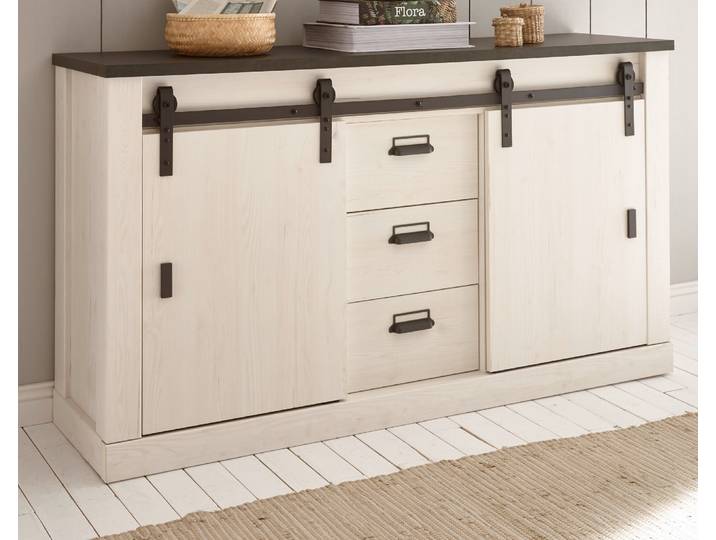 Büro Kommode \ Stove\ in weiß Pinie Sideboard 162 x 91 cm