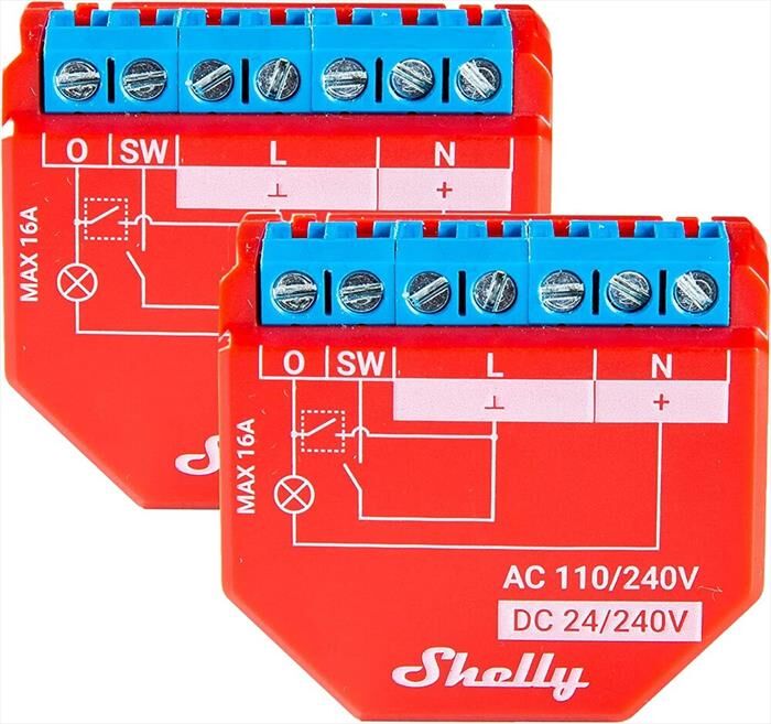 SHELLY Dispositivo Automazione Domestica Plus1pm-two Pack