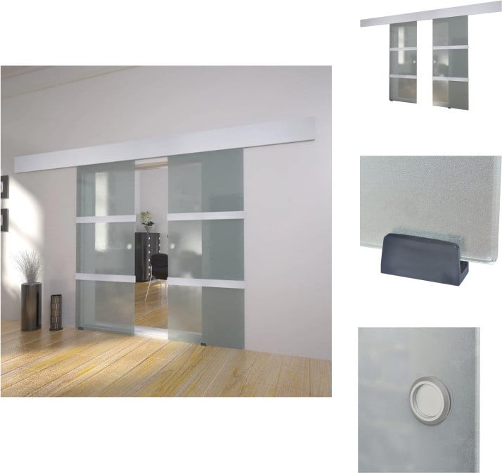 vidaXL Dubbele schuifdeur met glas - Voordeuren