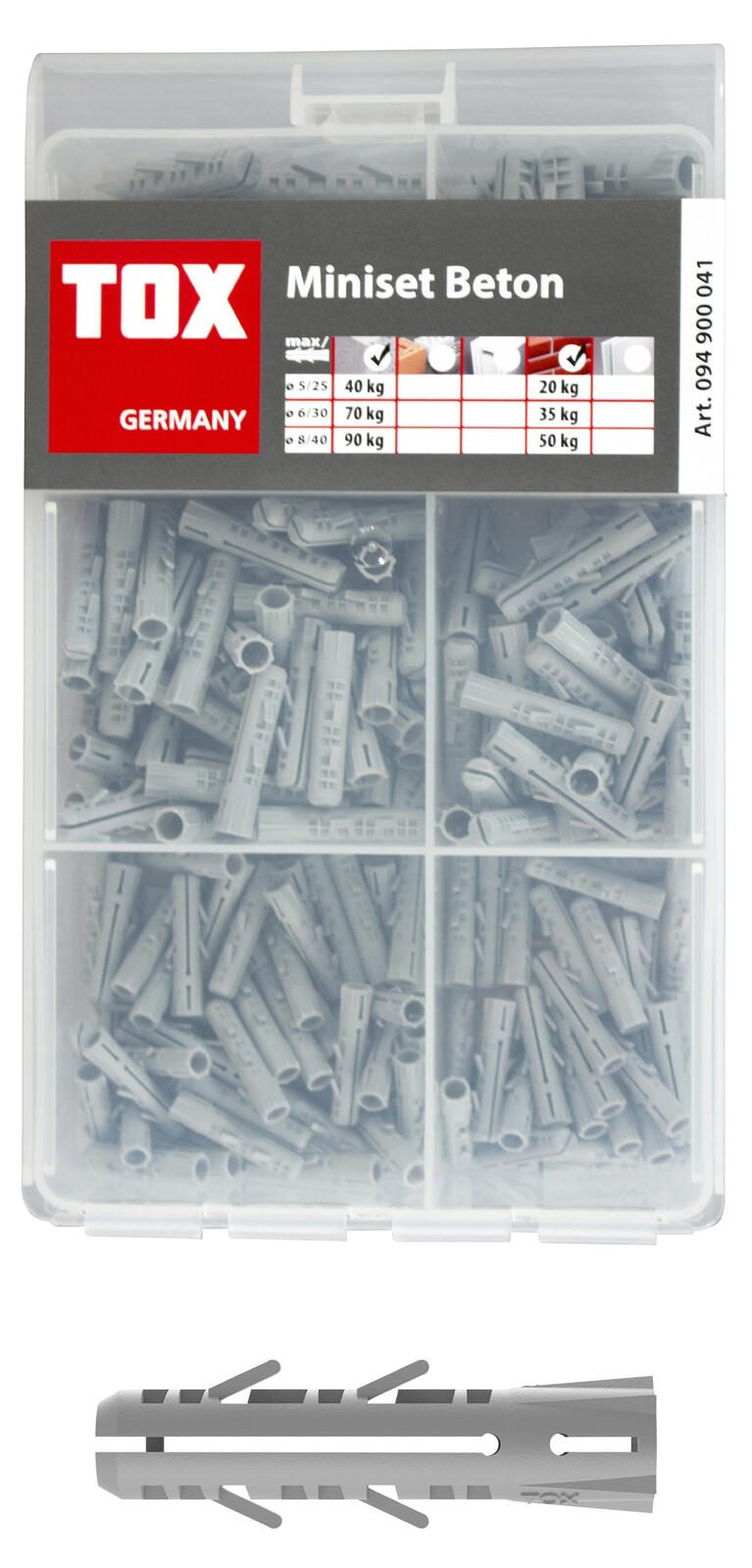 TOX Miniset Spreizdübel Barracuda Spreizdübel-Sortiment 245 tlg 094900041