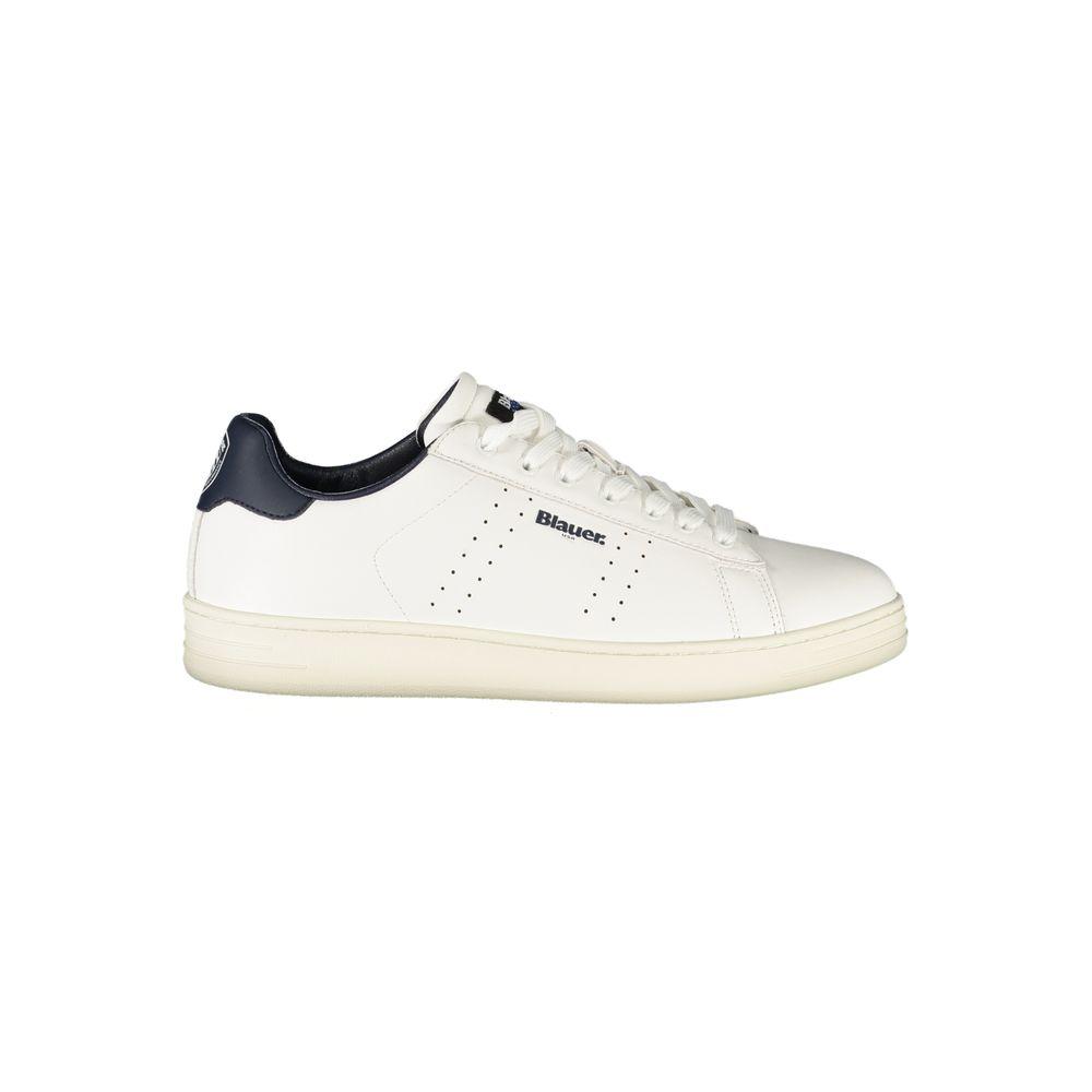 Blauer Weiße Polyurethan Herren Sneaker