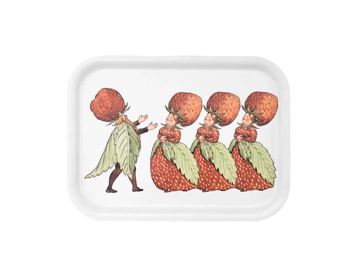 Design House Stockholm Plateau The Strawberry Family 20x27 cm White