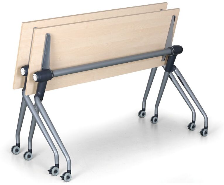 B2B Partner Klapptisch auf Rollen TRAINING PLUS, 145x45 cm, Birke