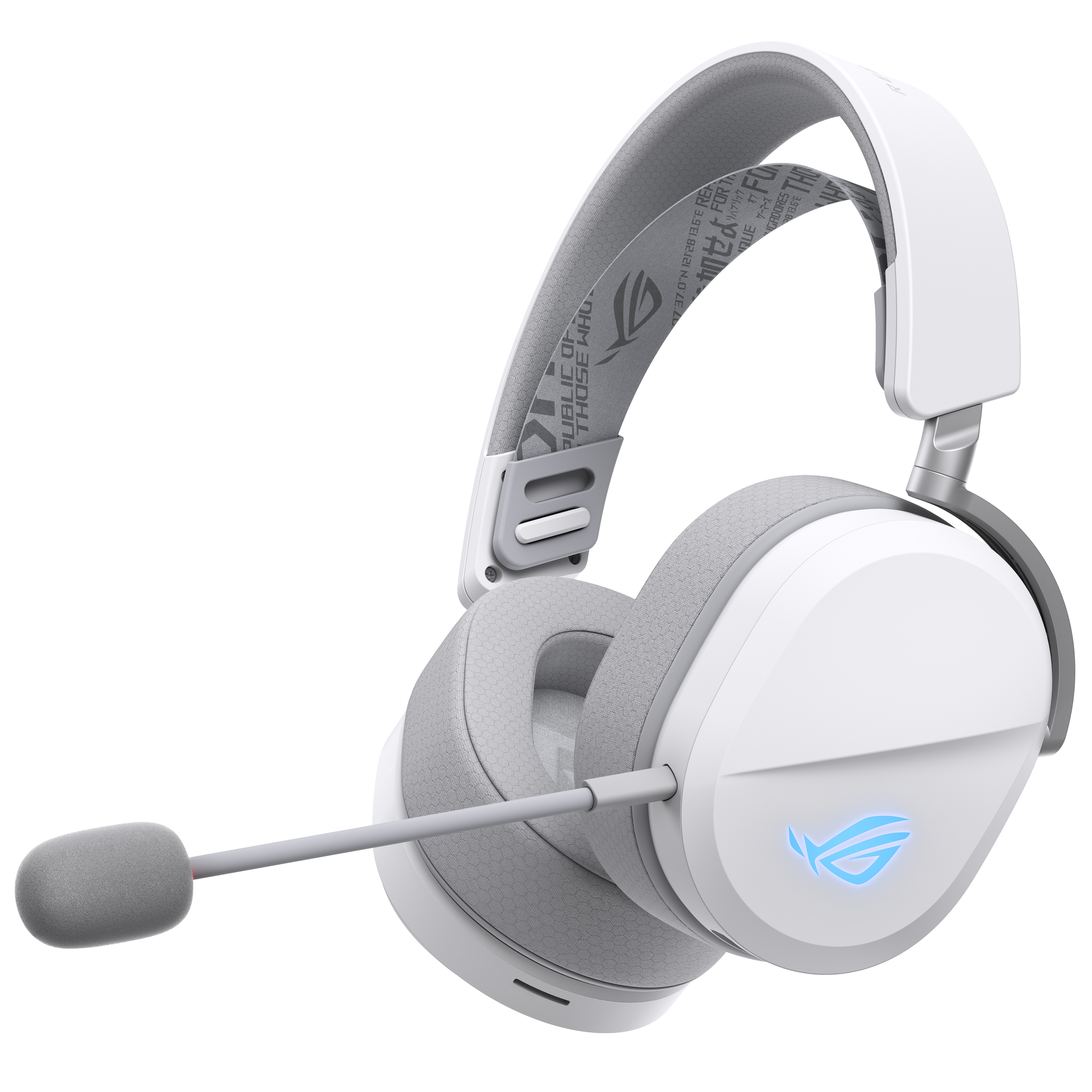 ASUS ROG Pelta Gaming-Headset Weiß, kabellos, Bluetooth, 2.4 Ghz Dongle, RGB, USB-C 90YH0410-BHUA10