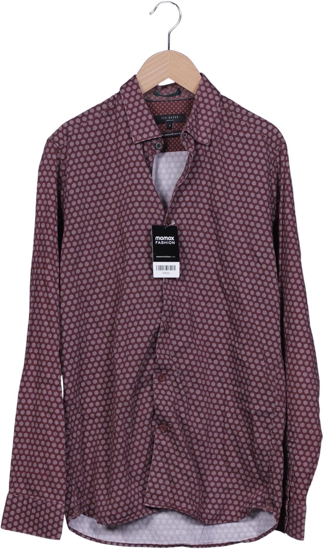 TED Baker Herren Hemd, Rot, Gr. M (Ted Baker 3), Baumwolle - Second Hand
