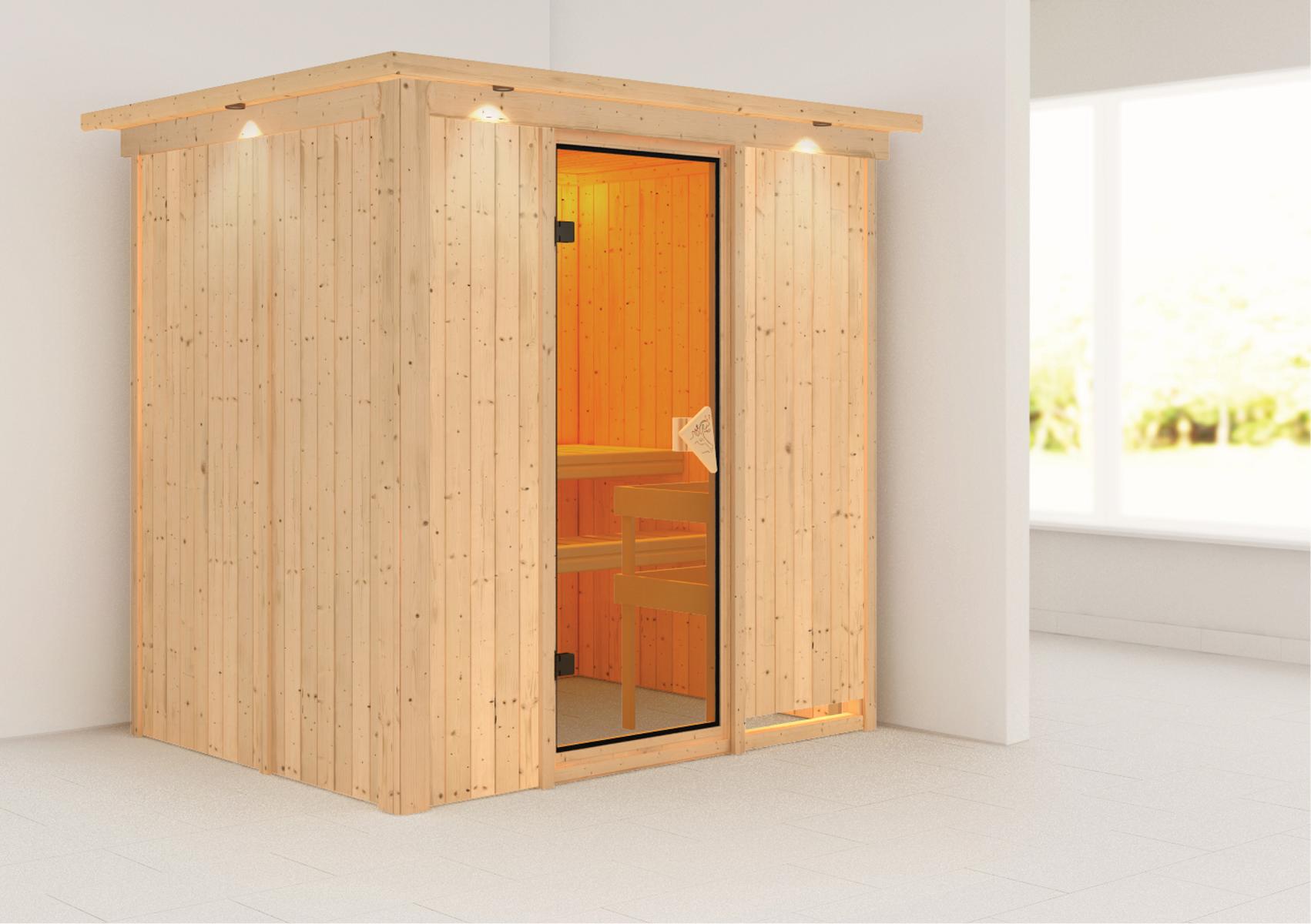 KARIBUHOLZT Sauna Bodin Front, o. Zub. bronz.GGT u. DK 08288356