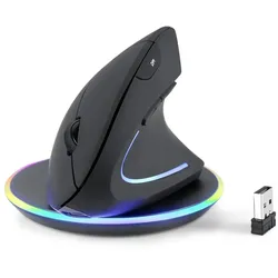 Perixx PERIMICE-713 RX Vertikale Ergonomie-Maus, kabellos, inkl. Ladepad