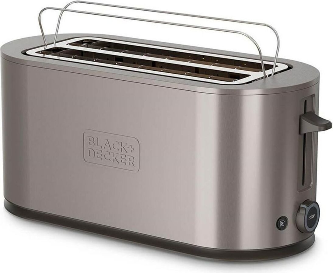 Black+Decker BXTO1501E broodrooster met dubbele sleuven, roestvrij staal