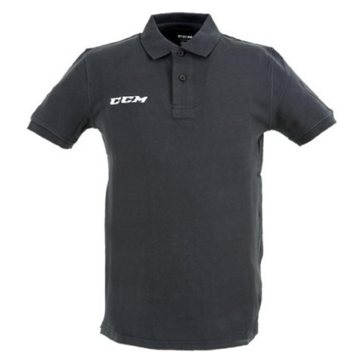 CCM Team Pique SR Poloshirt (Schwarz, S) (S) (58986269)
