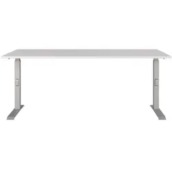 Germania-Werke Schreibtisch höhenverstellbar (manuell) »Downey« 180 cm grau, 180x91x80 cm
