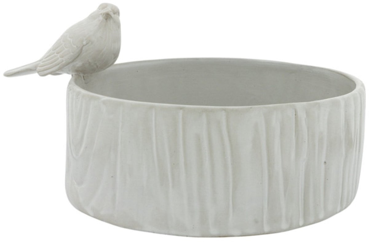 Home Society Decoratieschaal Bird - Keramiek - Wit - Rond 25cm