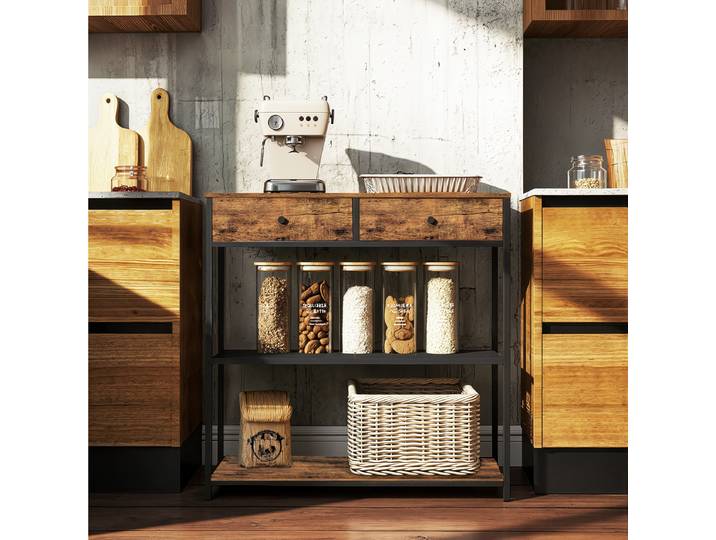 Konsolentisch Bettyhill 76 x 80 x 24cm Braun