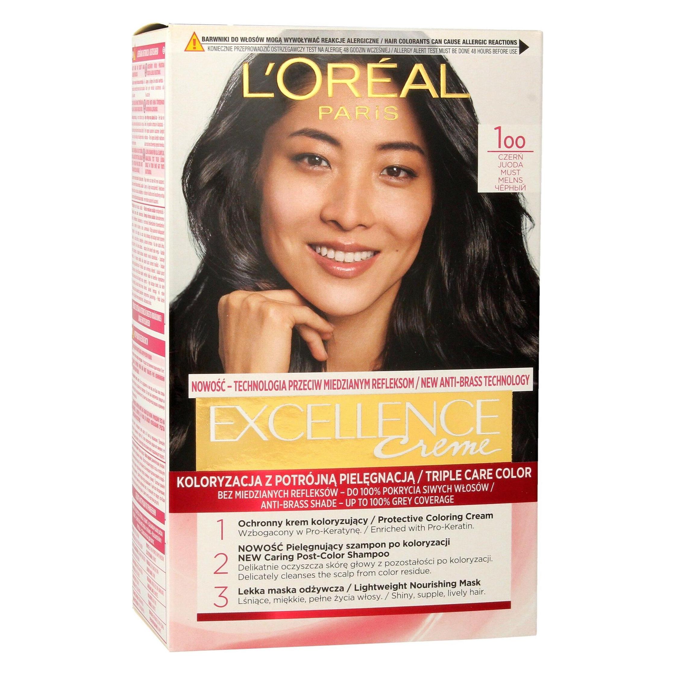 L'Oréal Paris L'Oreal Excellence Creme Hair Dye 1ack (1ack) (3600523320288)