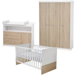 BABYZIMMER-SET Gabriella mit breiter Wickelkommode 3-teilig