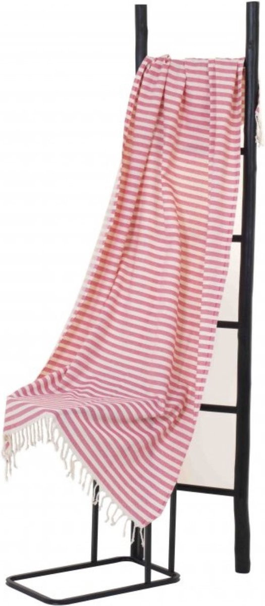 Hamamdoek Natural Pink Stripes 180 x 90 cm