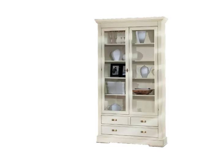 Xlmoebel Vitrine Luxuriöse Holzvitrine mit Glasfront für stilvolle Wohnräume (Vitrine) Hergestellt in Europa