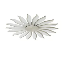 Meisterleuchten LED-Deckenleuchte   ́Sonne ́ Nickel matt   ¦ silber ¦ Maße (cm): H: 5  Ø: 65.0