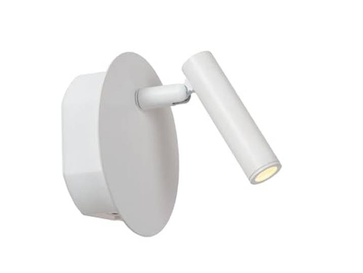 LUCIDE JOLIJN - wiederaufladbare Bettlampe/Wandleuchte - Akku/Batterie - Ø 10,2 cm - LED - 1x2W 3000K - Magnetisch - Weiß