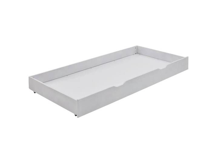 Bettkasten Lupo 2 B: 195 cm Buche Weiß mit Rollen