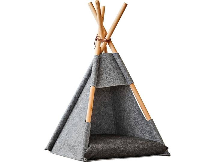 Tierhaus ZELLER PRESENT Katzenzelt Tipi , grau, B:44cm H:45cm T:42cm, Polyester, Tierhäuser, Tierhaus