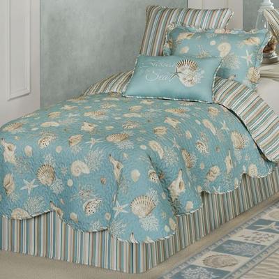 Touch of Class Seabreeze Twin Quilt Set Aqua, Twin, Aqua
