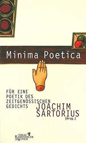 Joachim Sartorius - Minima Poetica: Eine Poetik des zeitgenössischen Gedichts - Preis vom 01.10.2026 17:08:56 h