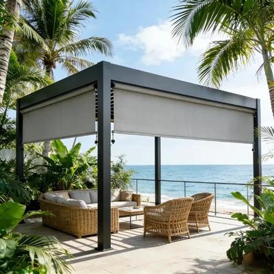 Royalcraft Solar Crank Outdoor Roller Shade with Teslin, No Cassette