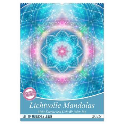 Lichtvolle Mandalas (Wandkalender 2026 DIN A2 hoch), CALVENDO Monatskalender