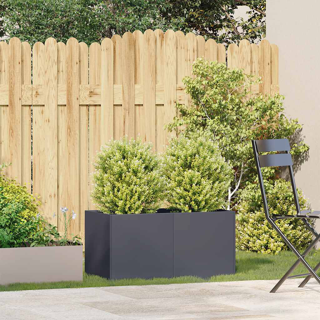 Rio Metal Planter Box Anthracite 15.75" H x 31.50" W x 15.75" D