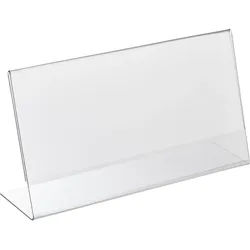 L-Aufsteller, Acryl Querformat | 1/3 A4, Acryl (PMMA), transparent
