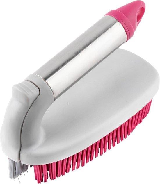 2-in-1 Combinatieborstel met Rubberen Borstel en Afneembare Spleetreinigingsborstel - Wit