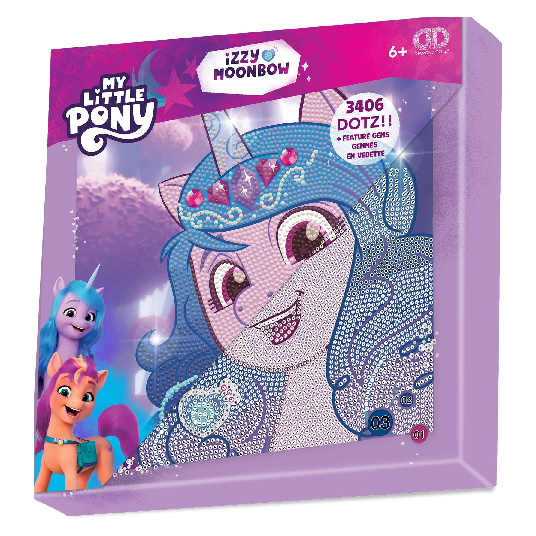 Diamond Dotz DOTZ BOX Original Diamond Painting Set My Little Pony "Izzy Moonbow", Kreativset mit glitzernden (DBX.091)