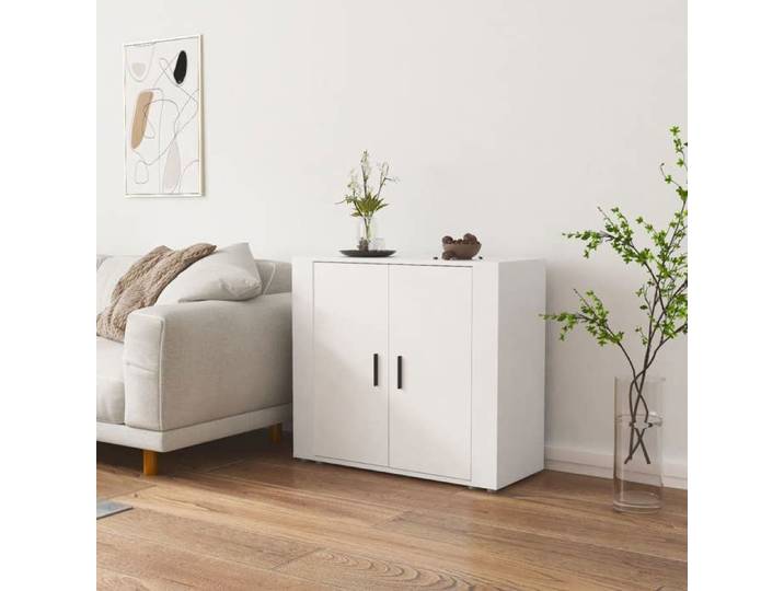 Prix bas - Enfilade Buffet de Cuisine Buffet Blanc 80x33x70 cm-Bois d'ingénierie （565644090488)