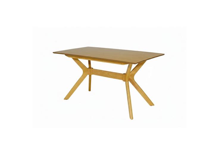 Mid.you Esstisch, Eichefarben, Holz, Kautschukholz, C-Form, 80x75.5x140 cm, in verschiedenen Holzarten erhältlich, Esszimmer, Esstische, Esstische