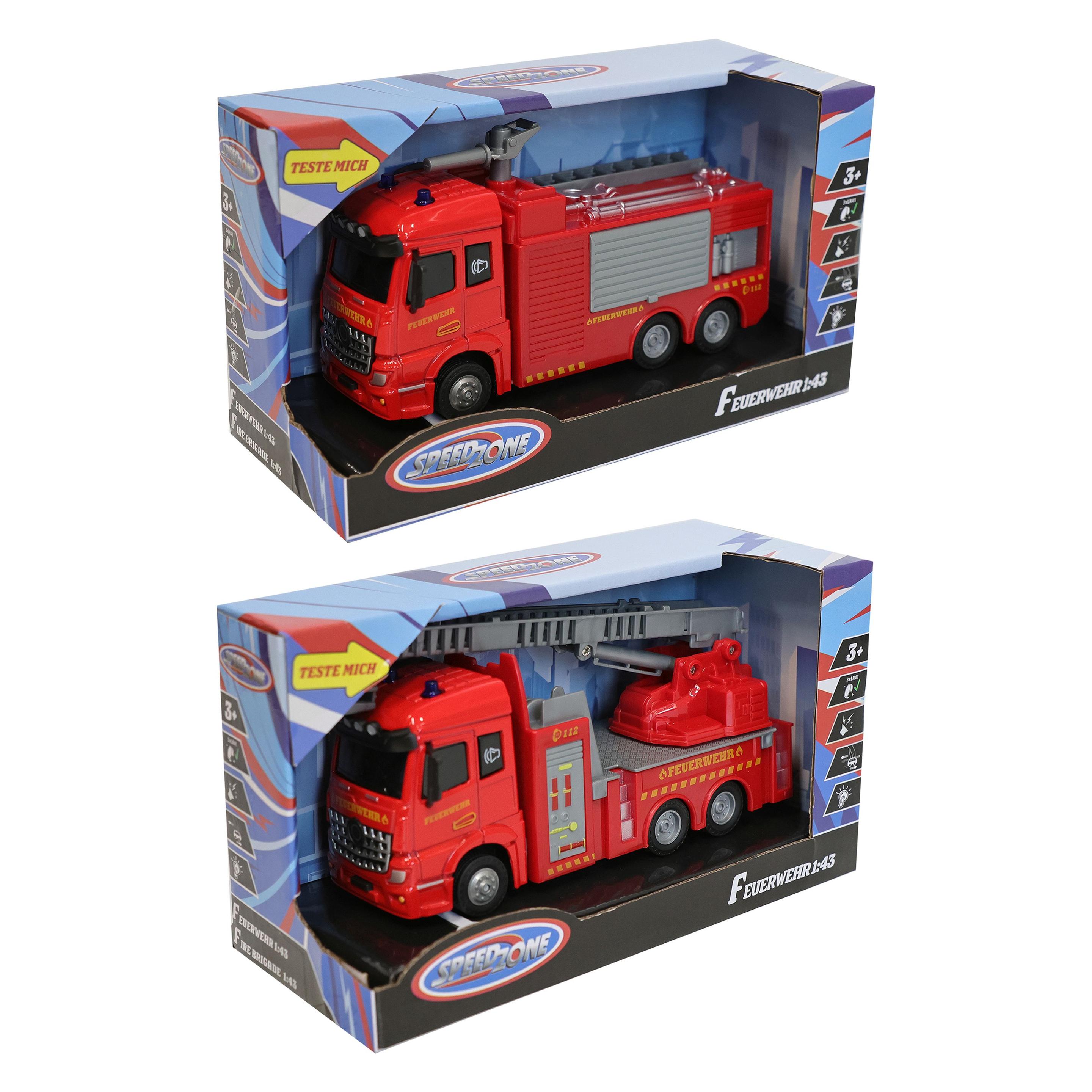 Speedzone SZ D/C Feuerwehr mit L&S, 2-fach sort. (58100123)