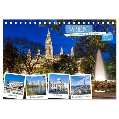 Wien - Blickwinkel einer Metropole (Tischkalender 2027 DIN A5 quer), CALVENDO Monatskalender