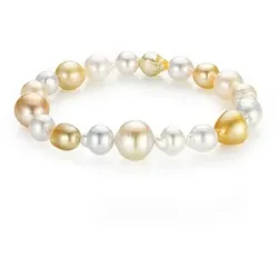 PERLEA Armband Süßseezucht- perlen 8-14mm flexibel