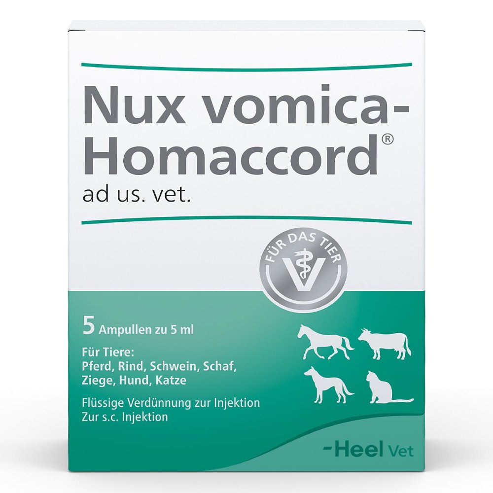 Biologische Heilmittel Heel GmbH Nux Vomica Homaccord Ampullen veterinär 02585074
