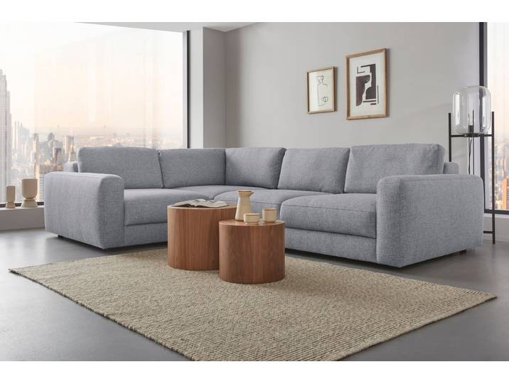 Ecksofa HOME AFFAIRE Bloomfield, Mega Polsterecke, Breite 289cm, viel Platz, L-Form , grau (antarctica), B:209cm H:84cm T:289cm, 100% Polyester, Sofas, Ecksofa, In verschiedenen Grössen